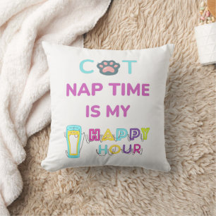 Katzenzeit ist meine Happy Hour Kissen