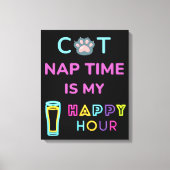 Katzenzeit ist meine Happy Hour Leinwanddruck (Vorderseite)