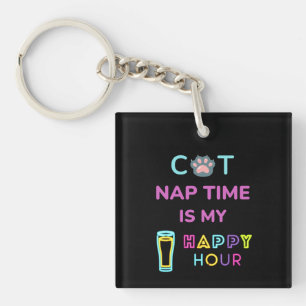 Katzenzeit ist meine Happy Hour Schlüsselanhänger
