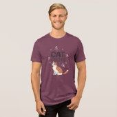 Katzenzitat Tri-Blend Shirt (Vorderseite voll)