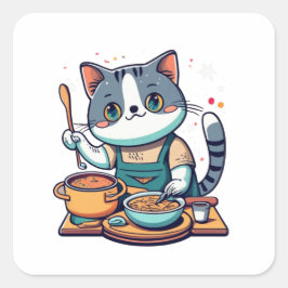 Katzenzucht Quadratischer Aufkleber