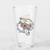 Katzenzuklopfen ist mein Niedliches Katzenangebot Glas (Rückseite)