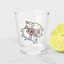 Katzenzuklopfen ist mein Niedliches Katzenangebot  Schnapsglas