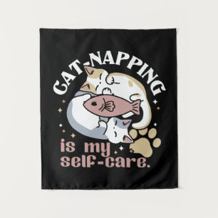 Katzenzuklopfen ist mein Niedliches Katzenangebot  Wandteppich