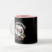 Katzenzuklopfen ist mein Niedliches Katzenangebot Zweifarbige Tasse (Vorderseite Links)