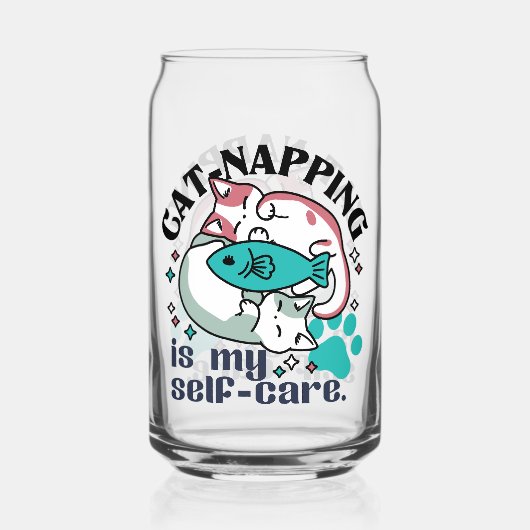 Katzenzupfen ist meine Selbstversorgung: Niedliche Dosenglas (Vorderseite)