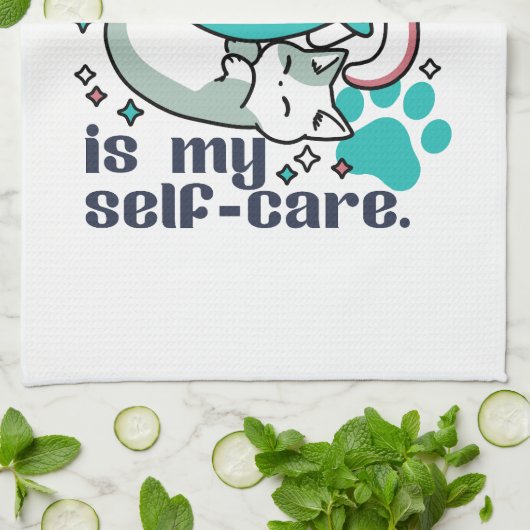 Katzenzupfen ist meine Selbstversorgung: Niedliche Geschirrtuch (Gefaltet)