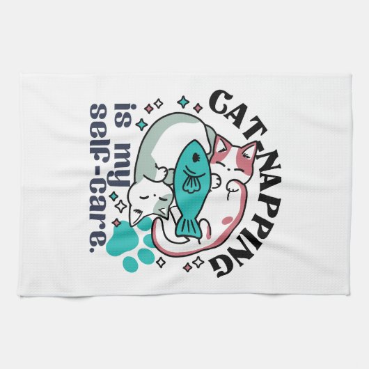 Katzenzupfen ist meine Selbstversorgung: Niedliche Geschirrtuch (Horizontal)