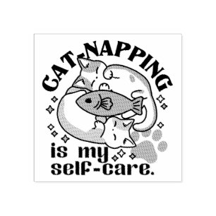 Katzenzupfen ist meine Selbstversorgung: Niedliche Gummistempel