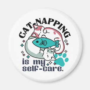 Katzenzupfen ist meine Selbstversorgung: Niedliche Magnet