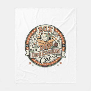 Katzenzwang Katzenzwang Katze Vintage Vektor Fleecedecke
