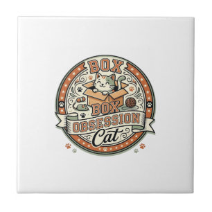 Katzenzwang Katzenzwang Katze Vintage Vektor Fliese