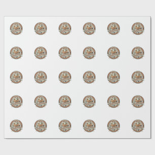Katzenzwang Katzenzwang Katze Vintage Vektor Geschenkpapier