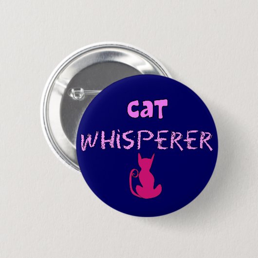 "Katzewhisperer-" Katzen-Liebhaber-Geschenke Button (Vorne & Hinten)