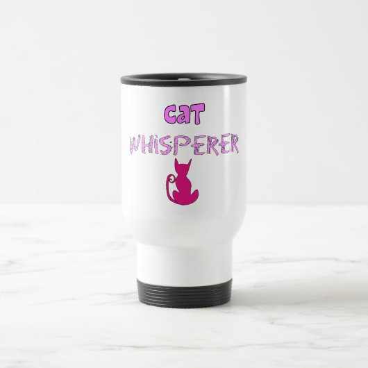 "Katzewhisperer-" Katzen-Liebhaber-Geschenke Reisebecher (Mittel)