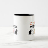 KatzeWhisperer Zweifarbige Tasse (Mittel)