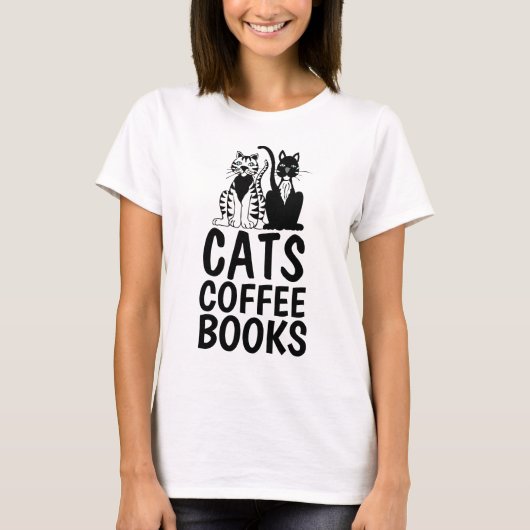 KATZKAFFEE BÜCHER, Cat Lover T - Shirt (Vorderseite)