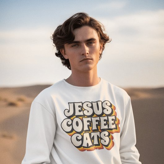 KATZKAFFEE JESUS CAT-T - SHIRT