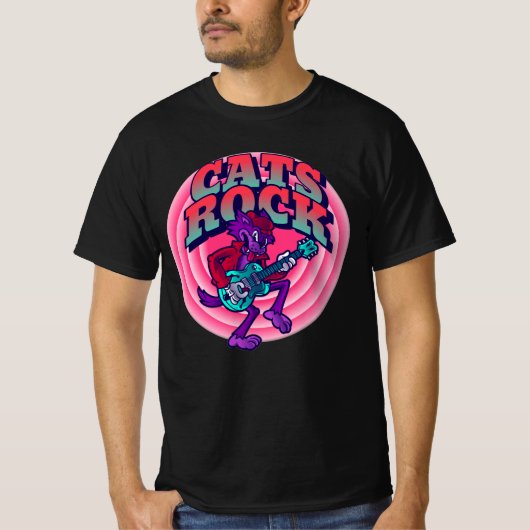 KATZKATZE MIT GUITAR-T - SHIRT (Vorderseite)