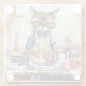 KATZKATZEN DER KÜCHE GLASUNTERSETZER (Rückseite)