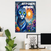 Kätzliches Chaos Poster (Heimbüro)