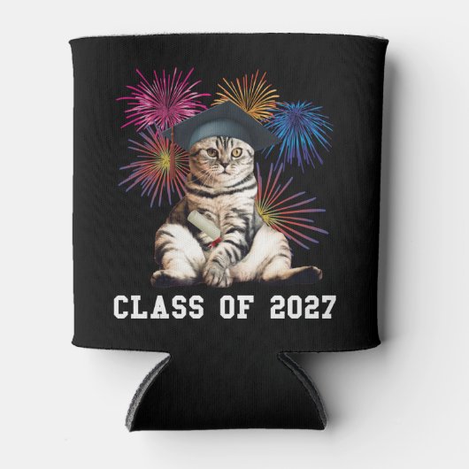 Katzliebhaber Abschlussjahrgang 2027 Dosenkühler (Vorderseite)