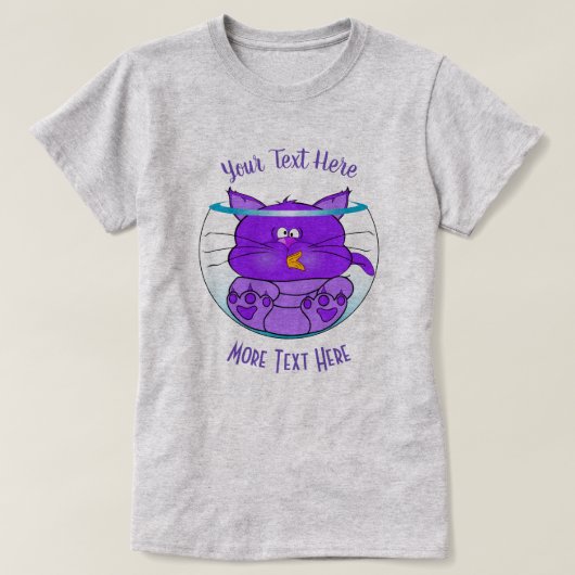 KATZLOVER | Funny Cat in Fishbowl T-Shirt (Design vorne)
