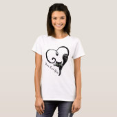 KATZLOVER | Siamese Cat Heart Shaped Schwanz T-Shirt (Vorne ganz)