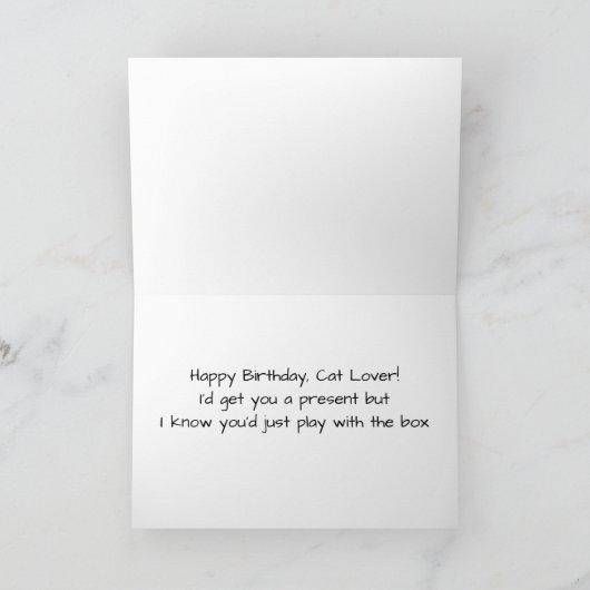 **KATZLOVERS** FUNNY BIRTHDAY GREETING CARD KARTE (Innenseite)
