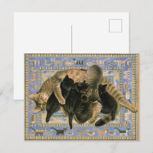 KATZMALERUNGSKARTEN POSTKARTE (Vorne/Hinten)