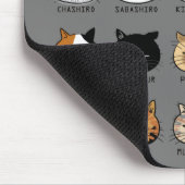 *KatzPattern*【 ブ 猫 猫 柄 グ ウ レ ス. Mousepad (Ecke)