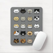 *KatzPattern*【 ブ 猫 猫 柄 グ ウ レ ス. Mousepad (Mit Mouse)