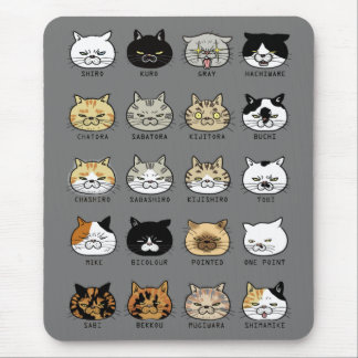 *KatzPattern*【 ブ 猫 猫 柄 グ ウ レ ス. Mousepad
