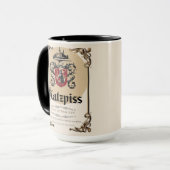 Katzpiss Tasse - Deutsches Parody-Weinetikett (Vorderseite Links)