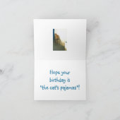 "KATZREGEL/KATZE AM STOOL ERHALTEN" HUMOROUS GEBUR KARTE (Innenseite)