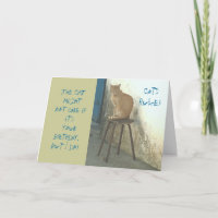 "KATZREGEL/KATZE AM STOOL ERHALTEN" HUMOROUS GEBUR