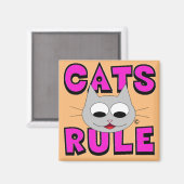 KATZREGEL Niedliche Katzendecke Magnet (Vorderseite/Rückseite)