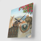 KATZSCHALTER QUADRATISCHE WANDUHR (Winkel)