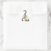 Katzsiamese Runder Aufkleber (Tasche)