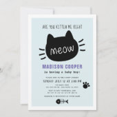 Kätzst du mich gleich mit Blue Boy Baby Dusche? Einladung (Vorderseite)