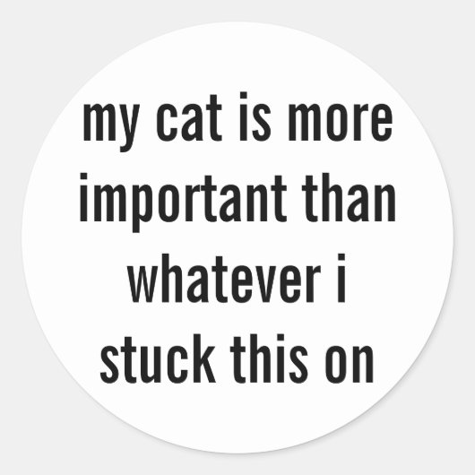 KATZÜBERSCHREITUNG RUNDER AUFKLEBER (Vorderseite)