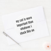 KATZÜBERSCHREITUNG RUNDER AUFKLEBER (Umschlag)