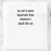 KATZÜBERSCHREITUNG RUNDER AUFKLEBER (Tasche)