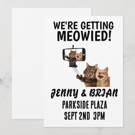 KATZWÄSCHE EINLADUNGEN (Vorne/Hinten)