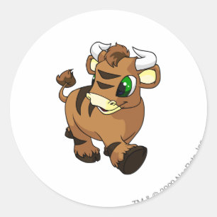 Kau Brown Runder Aufkleber