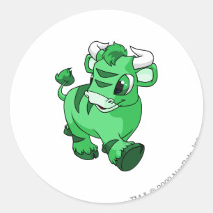 Kau Green Runder Aufkleber