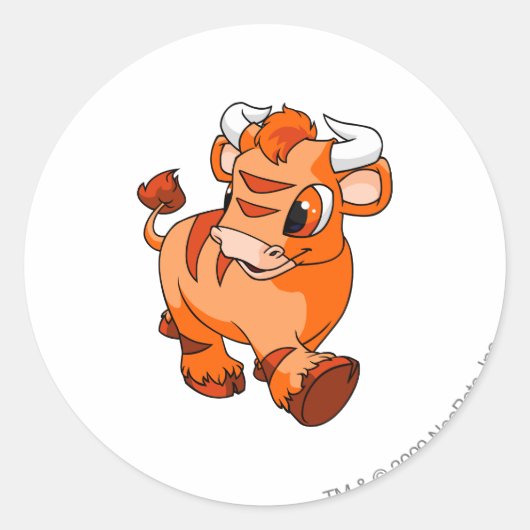 Kau Orange Runder Aufkleber (Vorderseite)