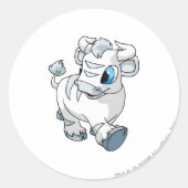 Kau White Runder Aufkleber (Vorderseite)