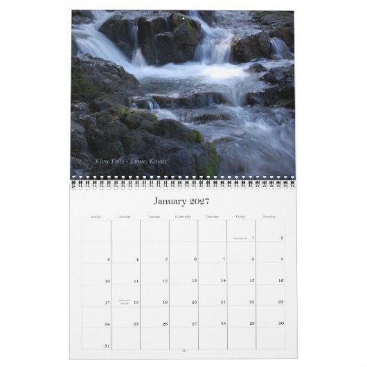 Kauai 2012 kalender (Jan 2027)