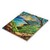 Kauai- Blick auf hankapiai Gestaltete Glaskunst Fliese (Seite)